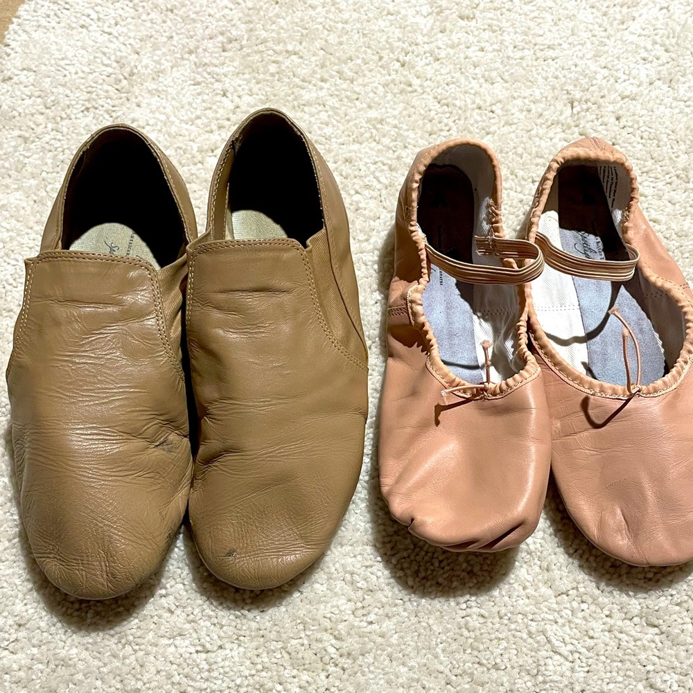 jazz shoes, ballet slippers